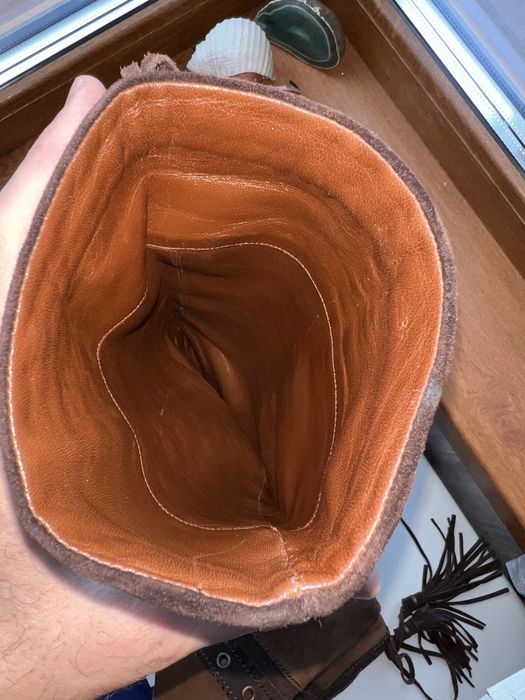 Cizme inalte Saint Laurent piele intoarsa 37