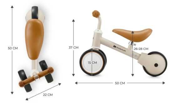 Tricicletă de echilibru Kinderkraft -  bej – ca nouă