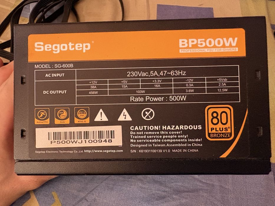 Sursa Pc Segotep 500w bronz plus