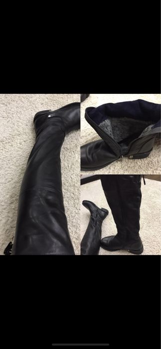 Сапоги зимние кожаные