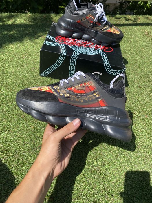 Versace chain reaction negru/rosu-multicolor/alb (stil baroc) 41 full box