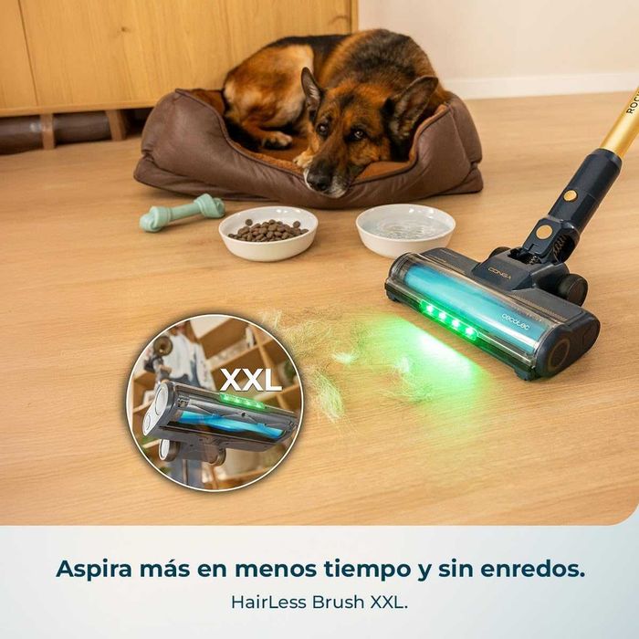 Вертикална прахосмукачка Conga Rockstar RS80 Pet Flex Detect. Мотор 600 W и всмукателна мощност 200 AW четка без косъмчета и заплитане