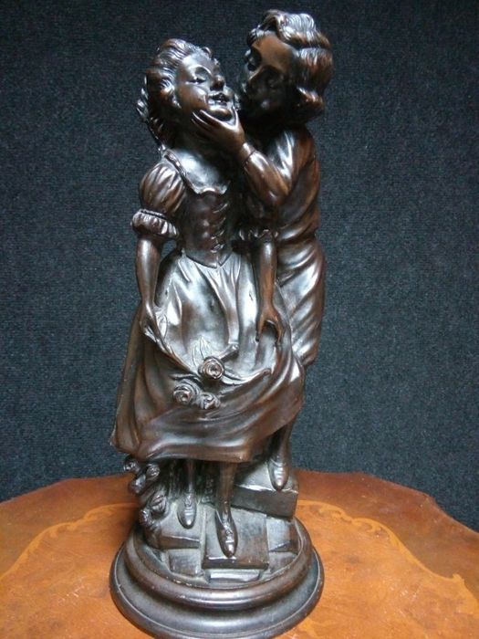 Superb grup statuar  impozant stare excepțională,39 c