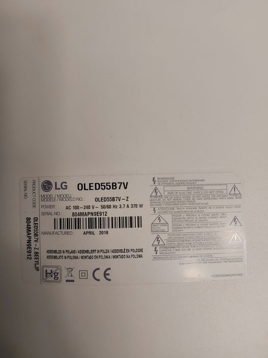 Vand tv LG OLED ecranul este spart