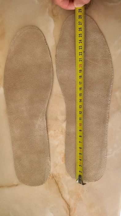 Двулицеви дишащи стелки за обувки естествена кожа до No46 29см унисекс