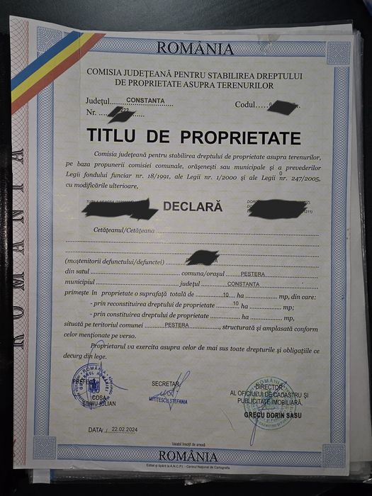 Vant teren agrricol 7,5 h pestera