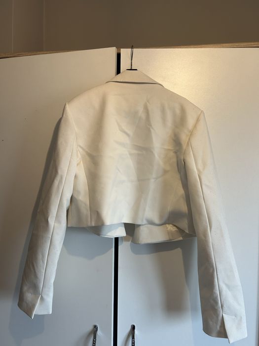 Бяло късо сако Zara S