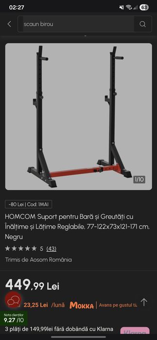 Suport reglabil pentru bara de tractiuni