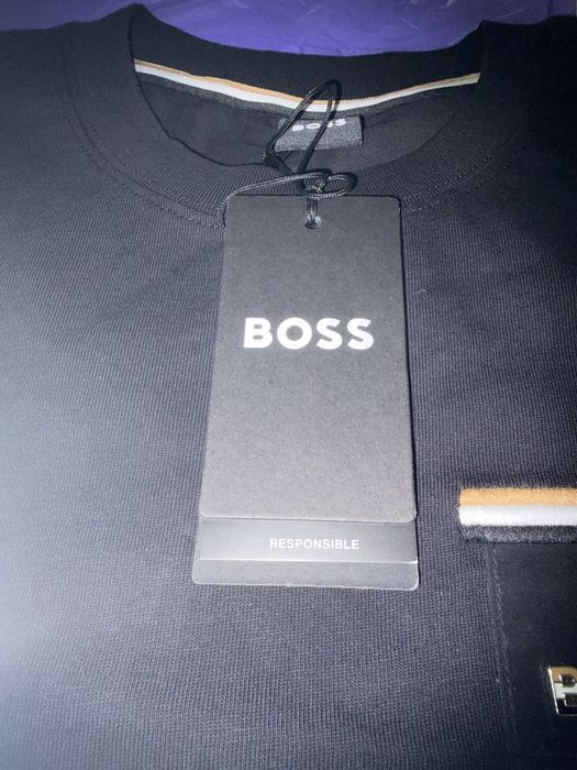 Памучна тениска плътна на BOOS