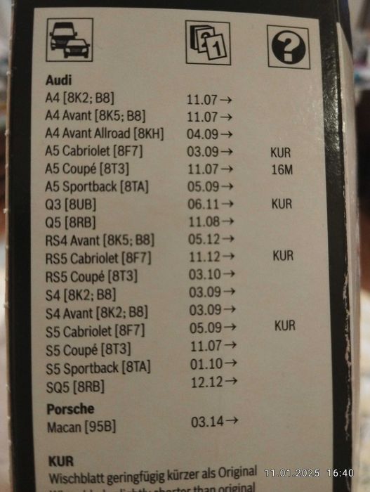 Чистачки за кола Bosch AEROTWIN A297S