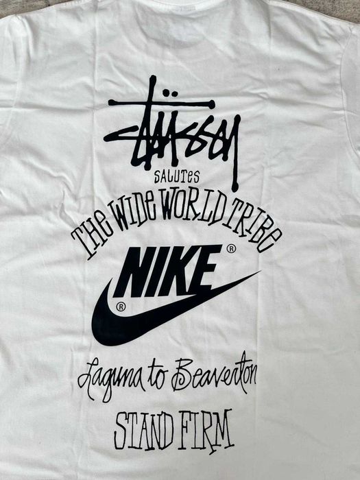 Tricou Stussy x Nike Alb Marimea M