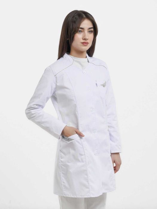Медицинский халат "Донна" с серой добавкой