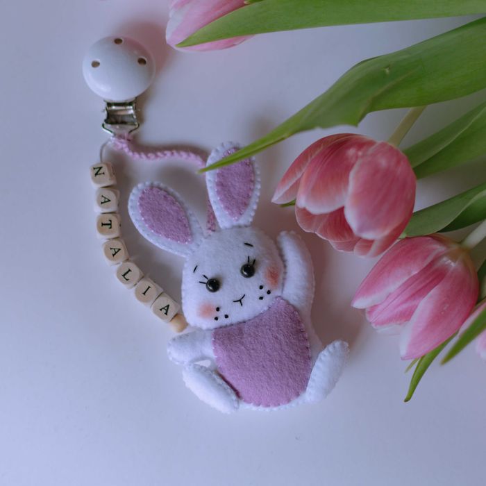 Accesoriu ghiozdan iepuraș / Breloc iepuraș pluș