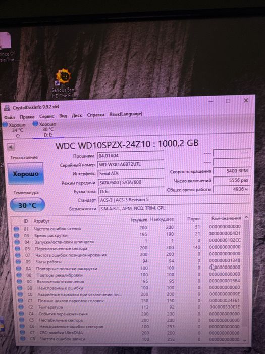 Жёсткие диски HDD, SSD