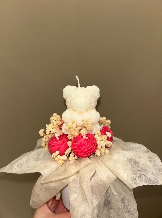 Букет от соеви свещи