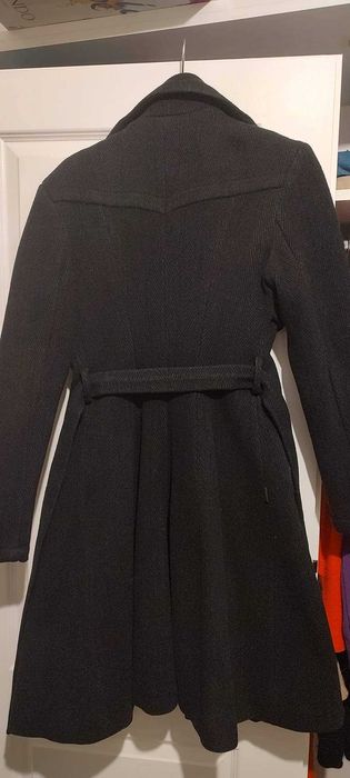 Palton negru de lână