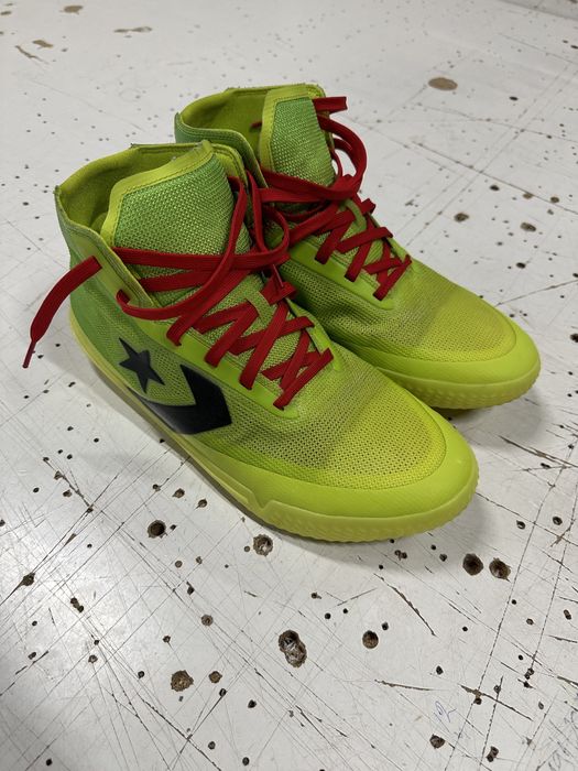 Converse All Star Pro BB Hi "Grinch" Lime Red Bold Volt Black