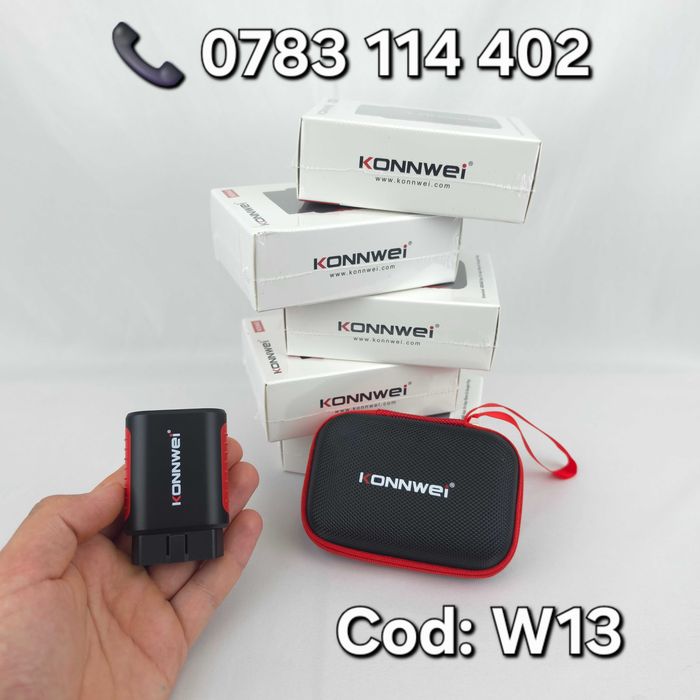 Diagnoză Auto Profesională KONNWEI KDIAG–Full System–Airbag ABS DPF EPB BMS SAS–Injectoare TPMS–Bluetooth–Actualizări GRATIS LIFETIME–NOU+SIGILAT–W13