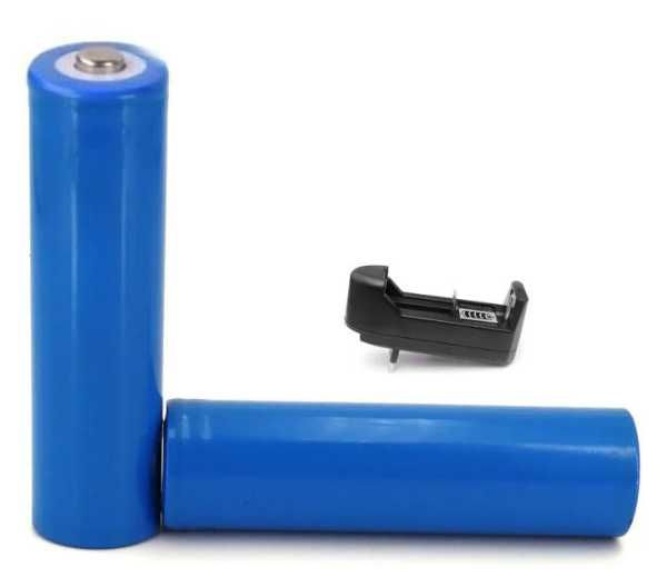 Set 2 x acumulatori Li-ion 18650 noi pentru lanterne lasere