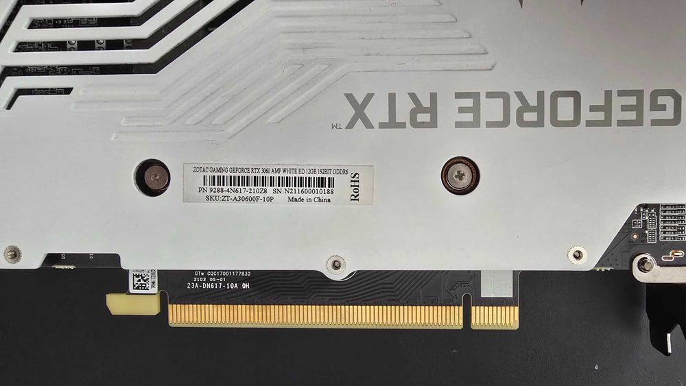 Placă Video ZOTAC Gaming RTX 3060 12GB GDDR6 – Ediție Albă (Impecabilă)