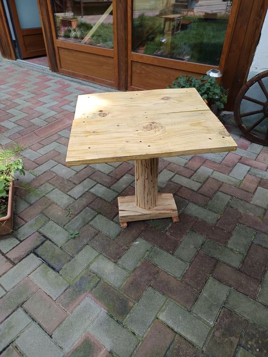 Masa exterior blat lemn recuperat