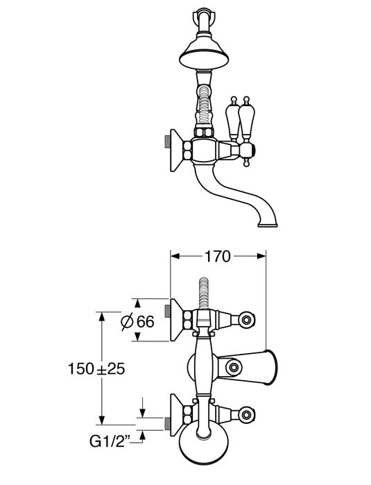 Baterie dus vintage RAME Italia noua sigilata