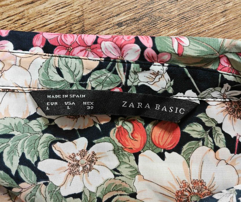 ZARA Флорална дамска риза на цветя размер L