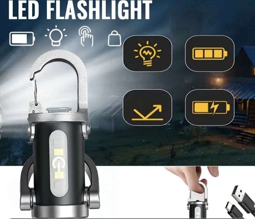 3 в 1 аварийна ключодържачка фенерче