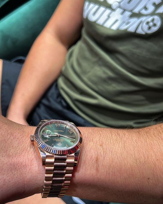 rolex daydate olive dial