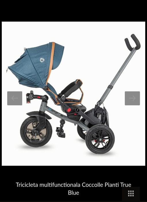 Tricicleta multifunctionala Coccolle Pianti True Blue