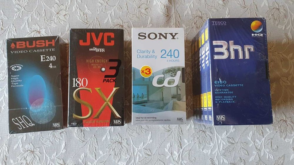 Нови видеокасети VHS TDK, JVC, BASF, Sony, Memorex. Konica