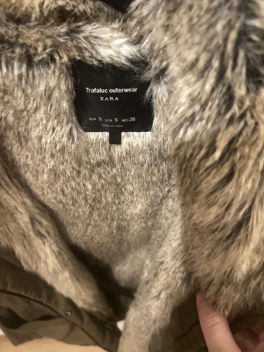 Geaca parka cu blana zara xs