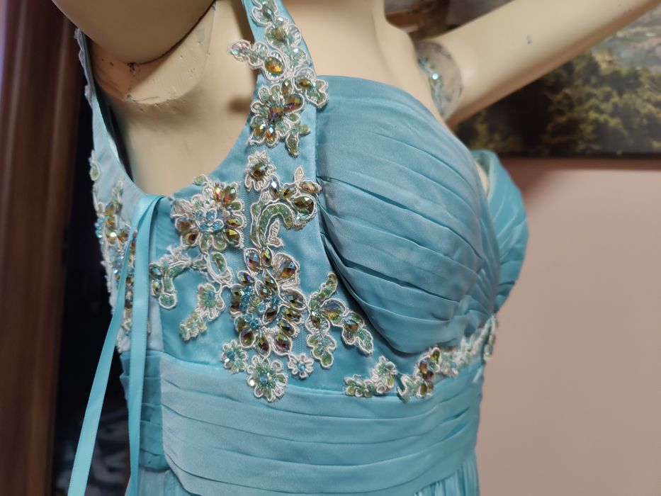 Rochie de Ocazie La Femme Paris/M/38 EU/Aqua(albastru deschis)