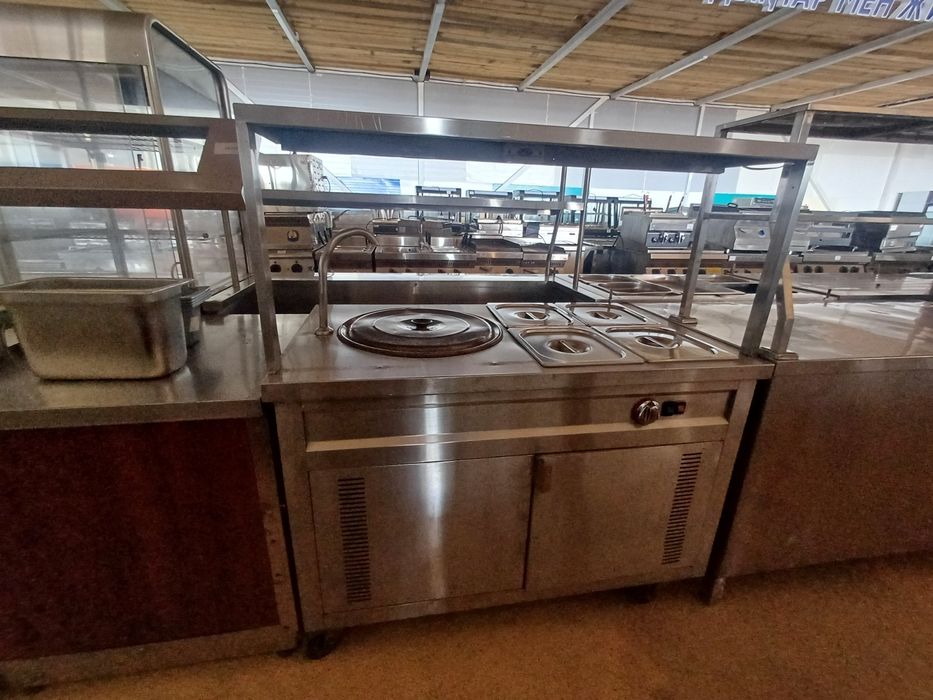 Линия раздачи,электроплита,тестомес,