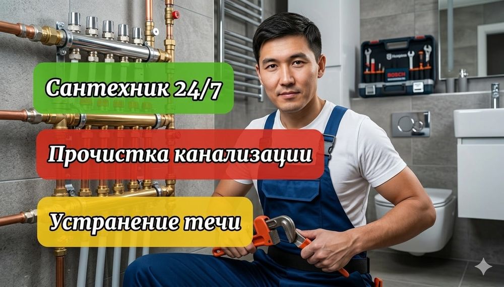 Сантехник Талгар 24/7 Недорого