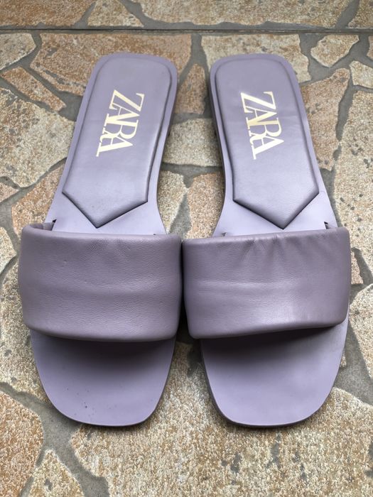Дамски сандали естествена кожа, на ток, чехли Zara, чехли на платформа Juicy