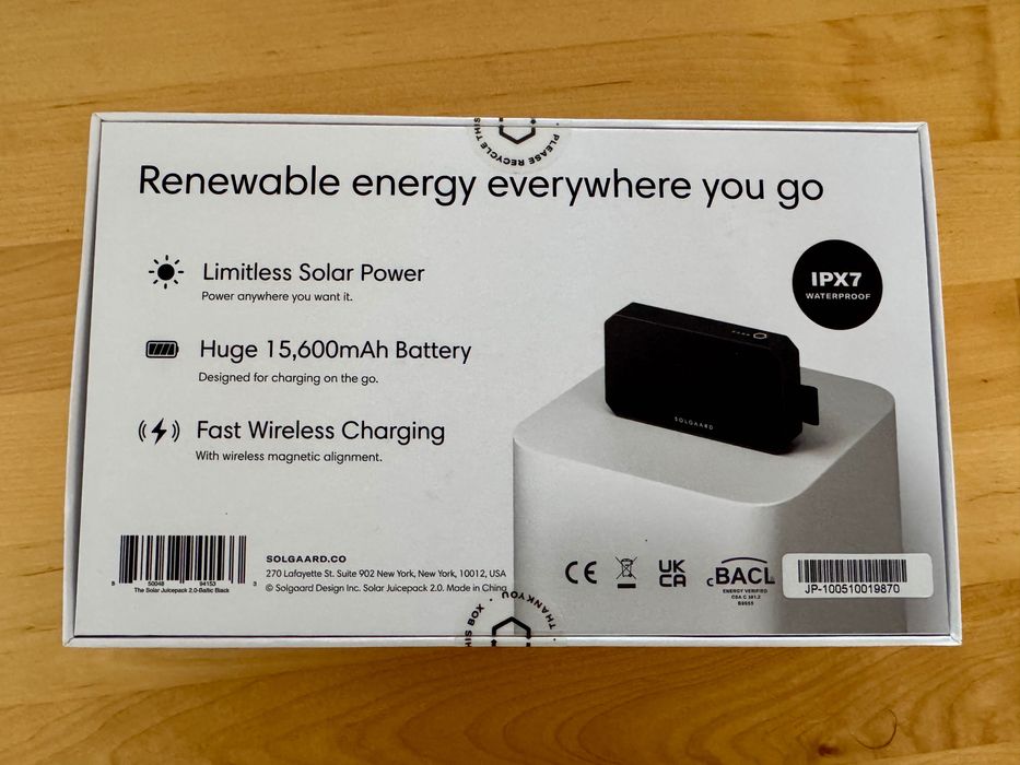 Соларна powerbank батерия SOLGAARD - 15,600 mAh