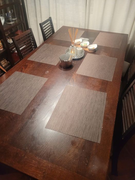 Masa+6 scaune lemn masiv