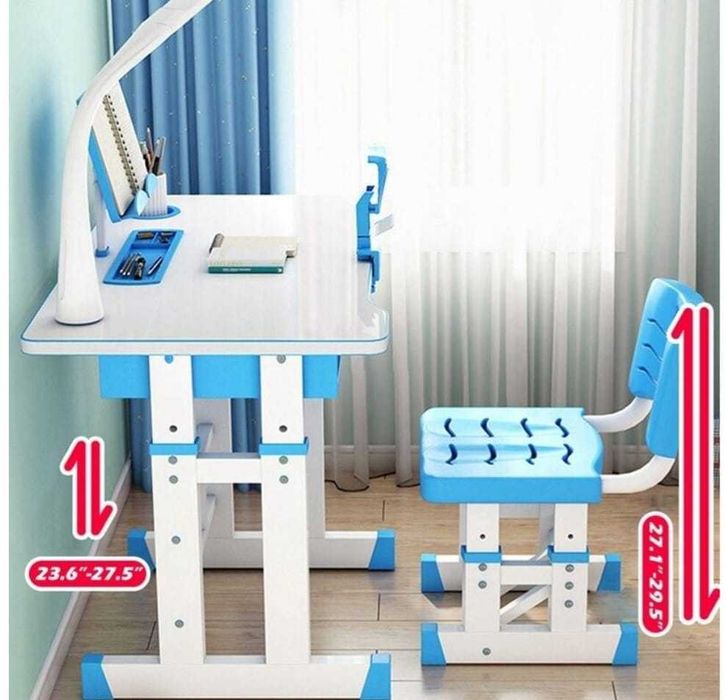 Комплект бюро стол детски с LED лампа