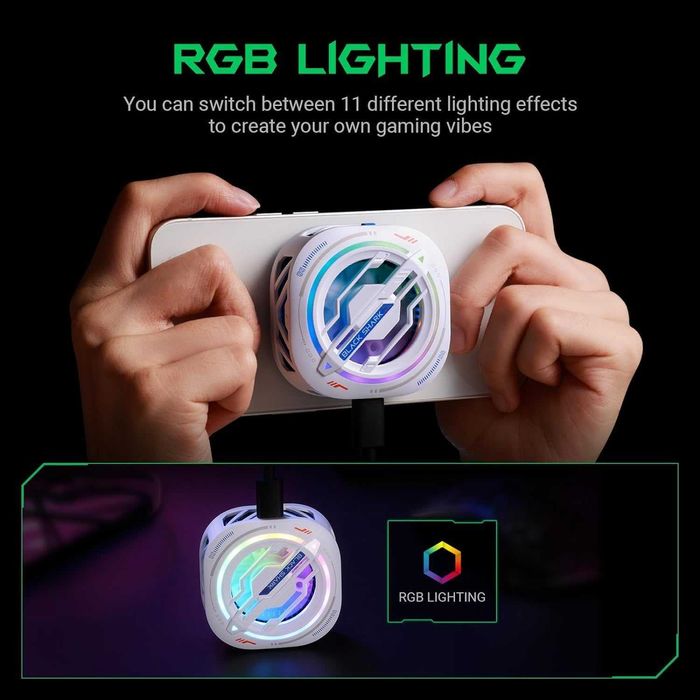 Cooler Magnetic Black Shark FunCooler RGB pentru Telefon și Tabletă