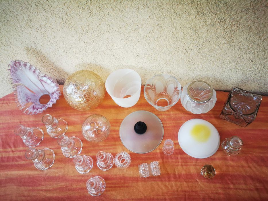 abajur glob componente sticla piese pt lustre lampi veioze vechi