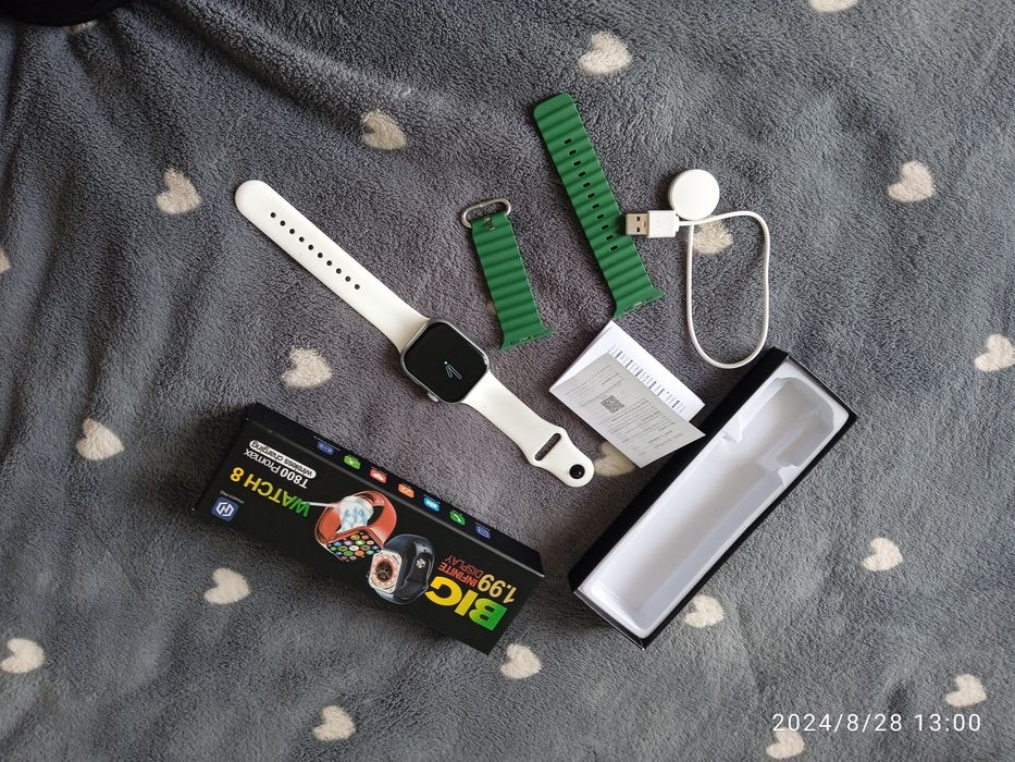 T800 pro max smartwatch, holati ideal. Sovgʻaga yashil rimishok.srocny