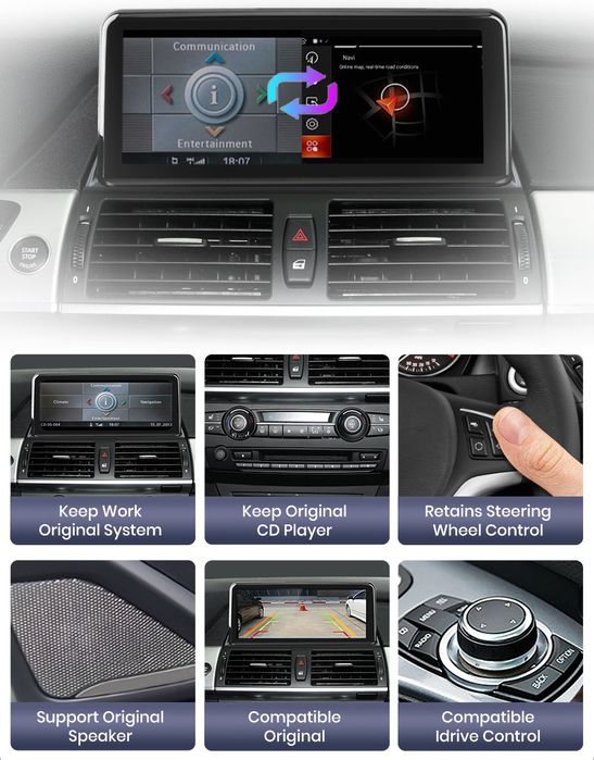 Navigatie Android dedicata BMW X5 E70/ X6 E71 CCC, CIC (2007-2014)