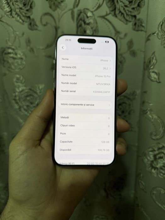 iPhone 15 PRO Natural Titanium bateria 98%