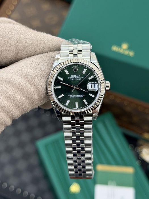 Rolex Date-Just 31 Index Green Mint Dial