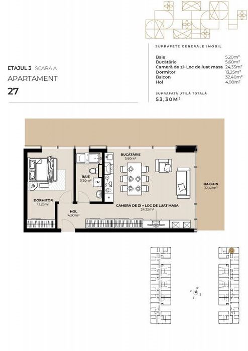 Apartament 2 camere, zona Garii, imobil de lux cu Mall la primele etaj — fotografia 3