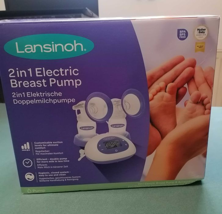 Pompa de sân Lansinoh 2‑în‑1 – complet nouă, preț negociabil