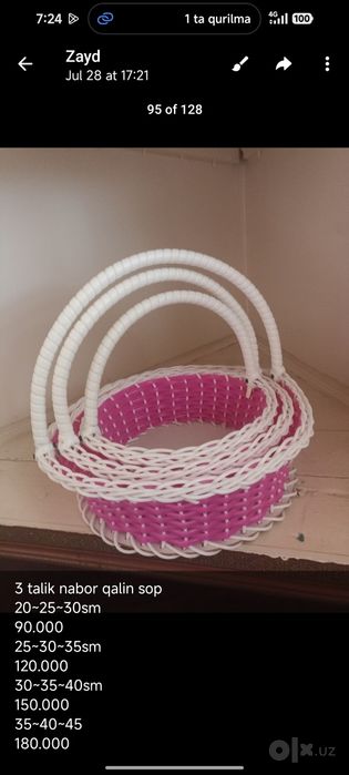 Gul meva shokolad sovgʻalar uchun rattan savatlar