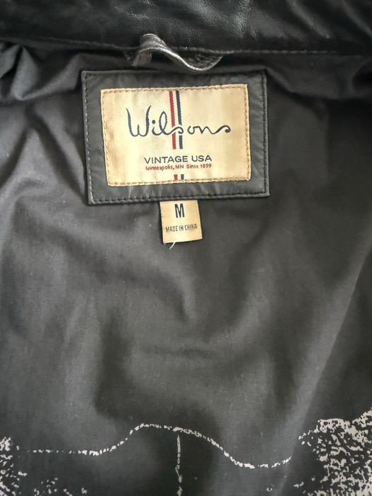 Geaca piele barbat marime M Wilson vintage usa