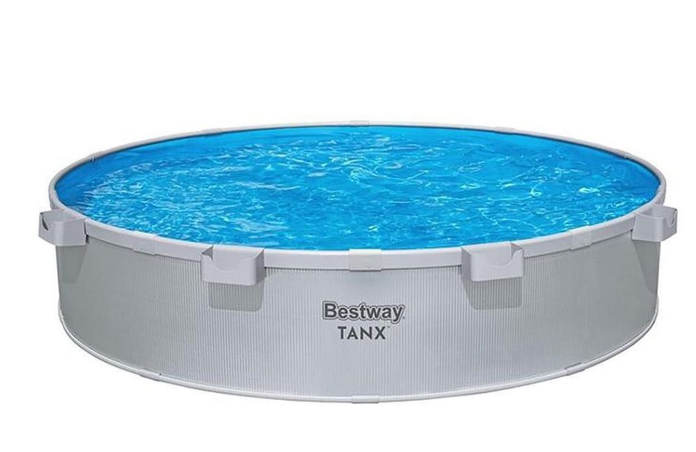 НОВ Луксозен метален басейн BESTWAY  3.05м-61 см. Гаранция 2 години